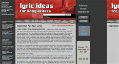 Desktop Screenshot of lyricideas.com