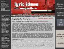 Tablet Screenshot of lyricideas.com